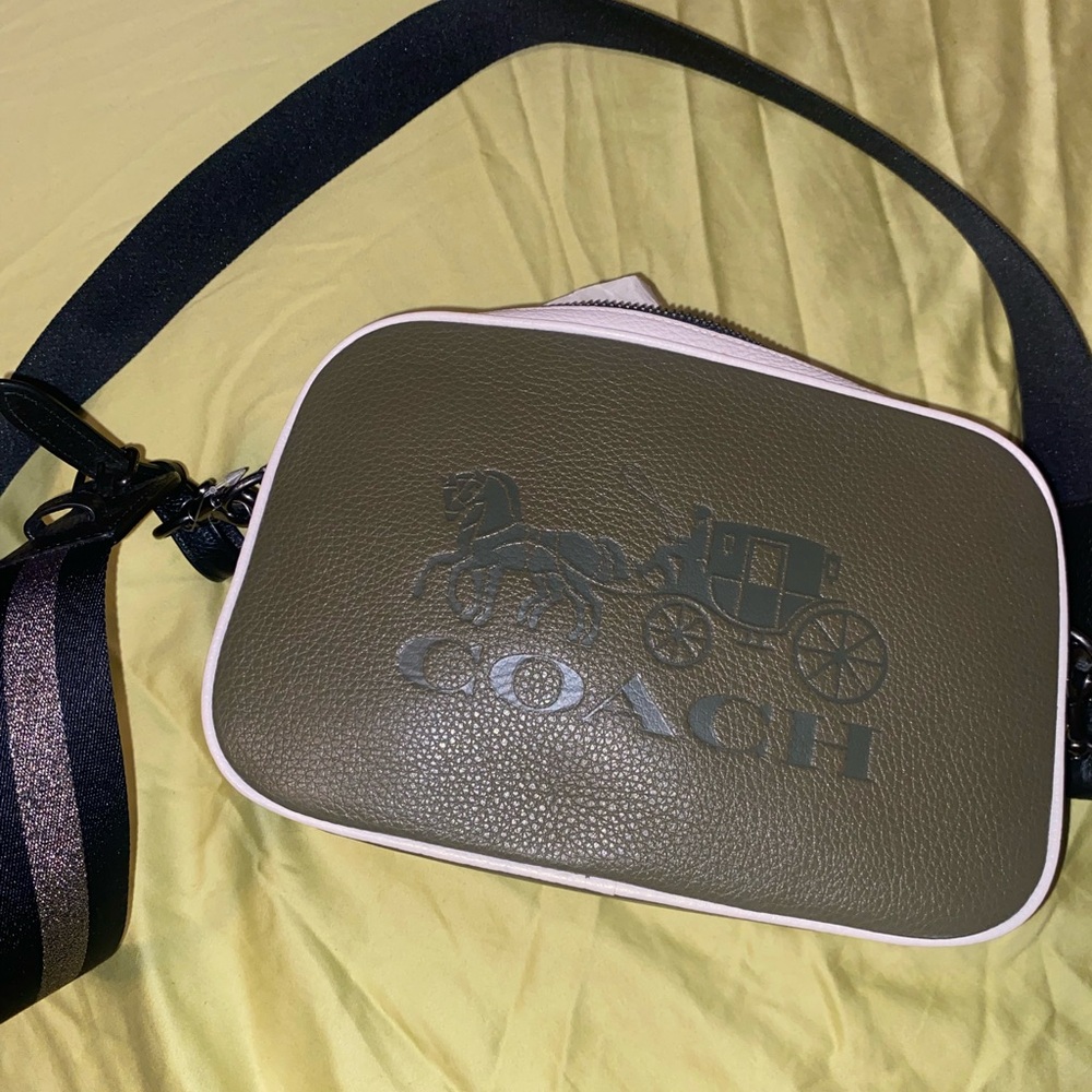 Coach Olive Belt Bag with Black Strap